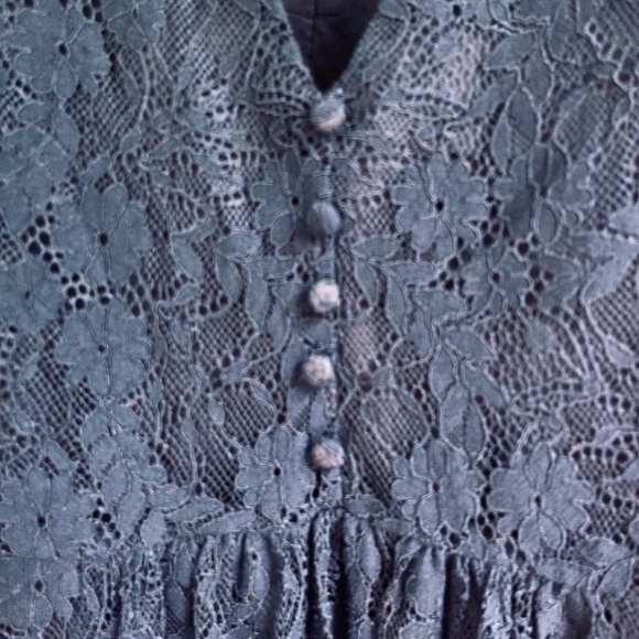 Molly Bracken Mini Fully Lace Lined Dress Black Boho Western High Waist Size S - Picture 4 of 11